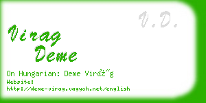 virag deme business card